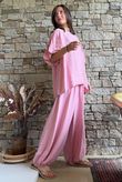 Randles Puff Sleeve Blouse Indian Pink
